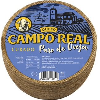 queso curado puro de oveja elaborado con leche pasteurizada peso aproximado pieza 3 kg - Campo Real