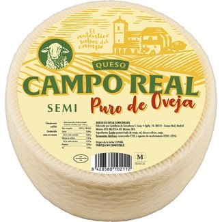 queso semicurado puro de oveja  elaborado con leche pasteurizada peso aproximado pieza 3,3 kg - Campo Real