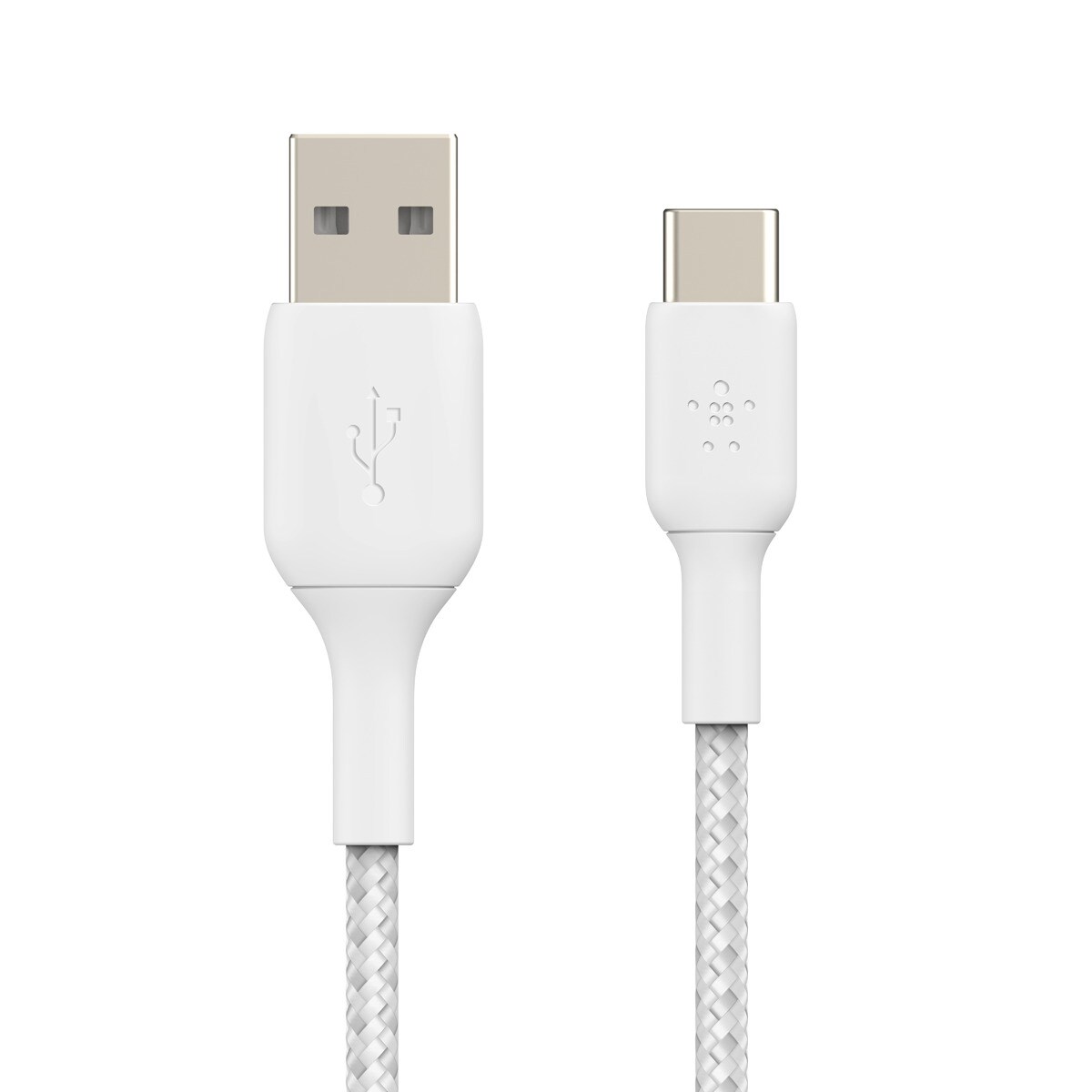 Cable trenzado Belkin BOOST CHARGE USB-A a USB-C blanco de 2 metros Blanco-1