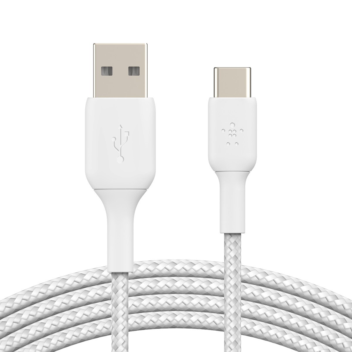 Cable trenzado Belkin BOOST CHARGE USB-A a USB-C blanco de 2 metros Blanco-3