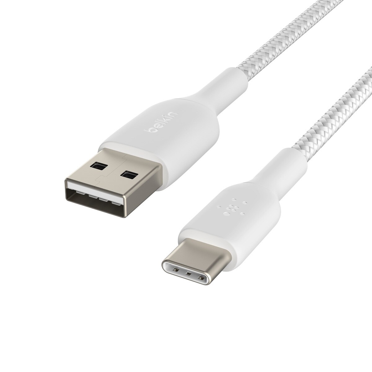 Cable trenzado Belkin BOOST CHARGE USB-A a USB-C blanco de 2 metros Blanco-5