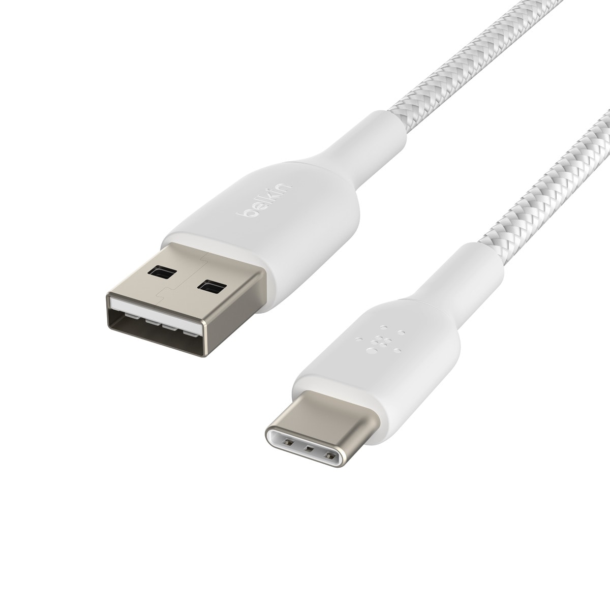 Cable trenzado Belkin BOOST CHARGE USB-A a USB-C blanco de 2 metros Blanco-5