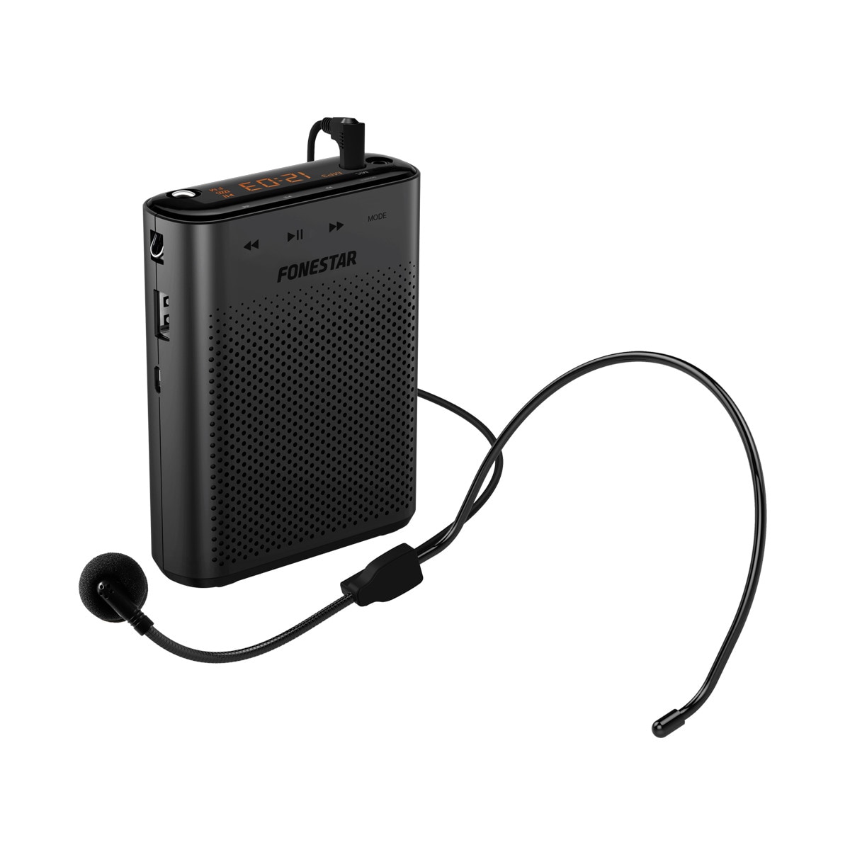 Amplificador de voz portátil Fonestar ALTA-VOZ-30 USB/microSD/MP3 Negro-1