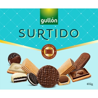 Bolachas Sortidas Choco Premium embalagem 402 g - Gullón