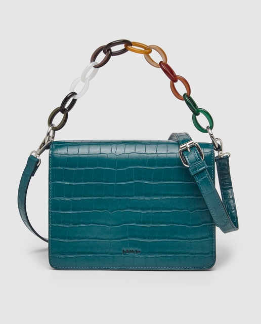 Bandolera pequeña de mujer Jo \u0026 Mr. Joe en azul petróleo con grabado coco ·  Jo \u0026 Mr. Joe · El Corte Inglés