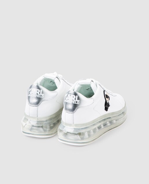 Zapatillas de mujer de piel Karl Lagarfield en blanco con cordones · Karl  Lagerfeld · El Corte Inglés