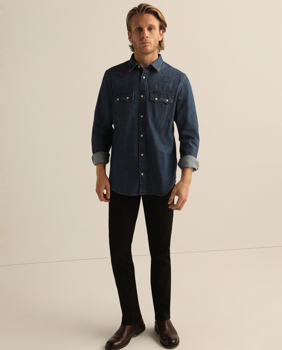 Imagem 0 de Jeans regular pretas de homem