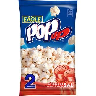 palomitas al toque de sal pack 2 bolsas 100 g bolsa 200 g - Eagle Pop Up