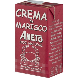 crema de marisco 100% natural sin gluten y sin lactosa envase 1 l - Aneto