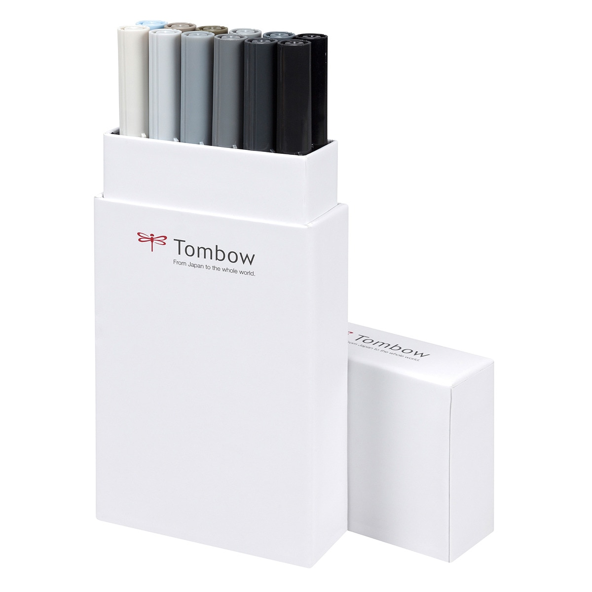 Estuche 12 Rotuladores ABT Tombow Colores Grises Gris-3