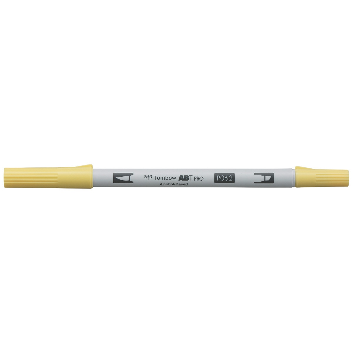 Marcador Dual Brush ABT PRO Base de álcool de ponta dupla Pale Yellow 062 Amarelo-1