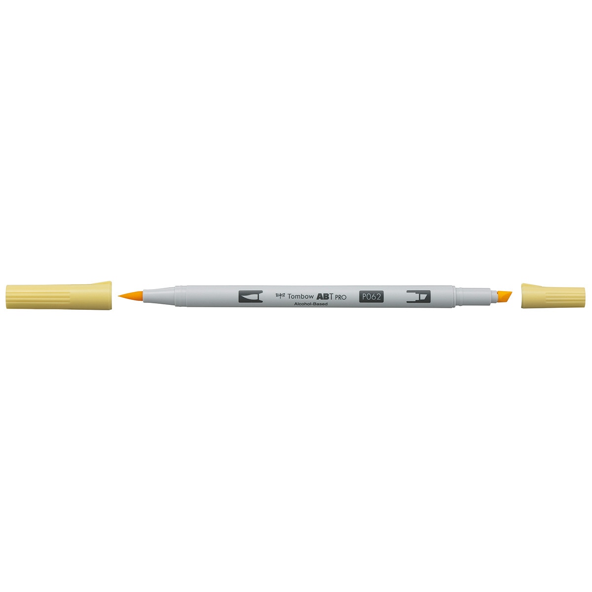 Marcador Dual Brush ABT PRO Base de álcool de ponta dupla Pale Yellow 062 Amarelo-2