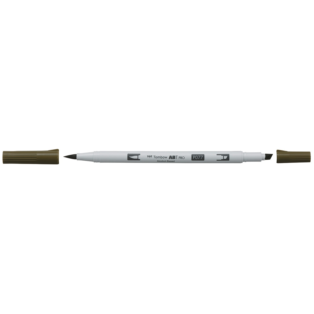 Marcador Dual Brush ABT PRO Base de álcool de ponta dupla Antique Bronze 077 Bronze-2