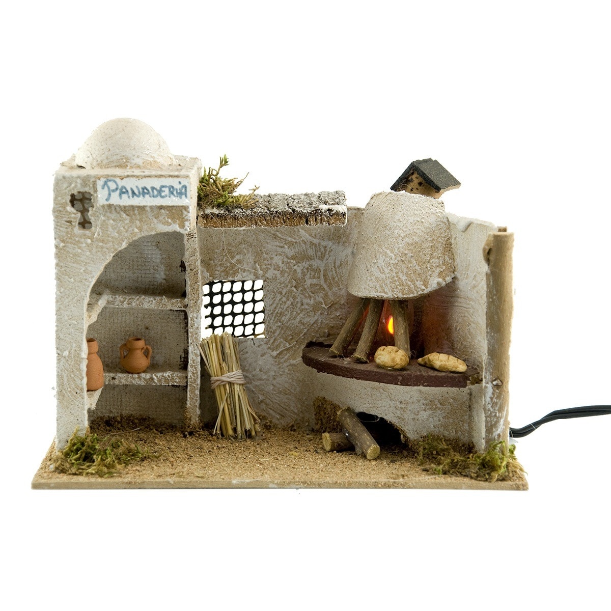 Horno con luz fuego Navidad El Corte Inglés Blanco-1