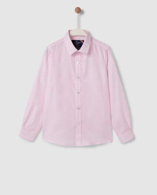Camisa de niño rayas rosa · Tizzas · El Corte Inglés