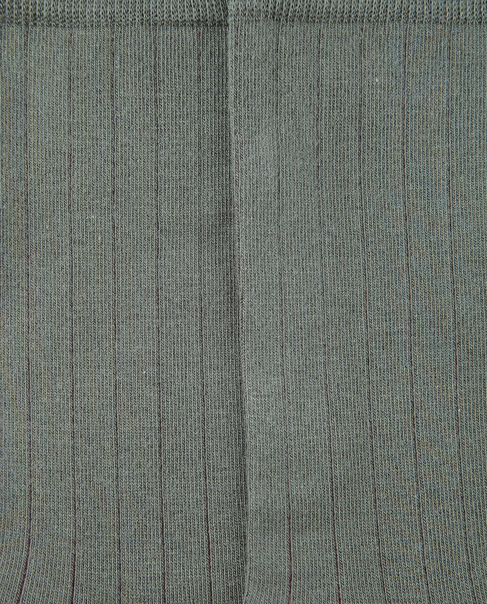 Calcetines de hombre de canalé con contraste interior - Kiff-Kiff - Verde Verde-2