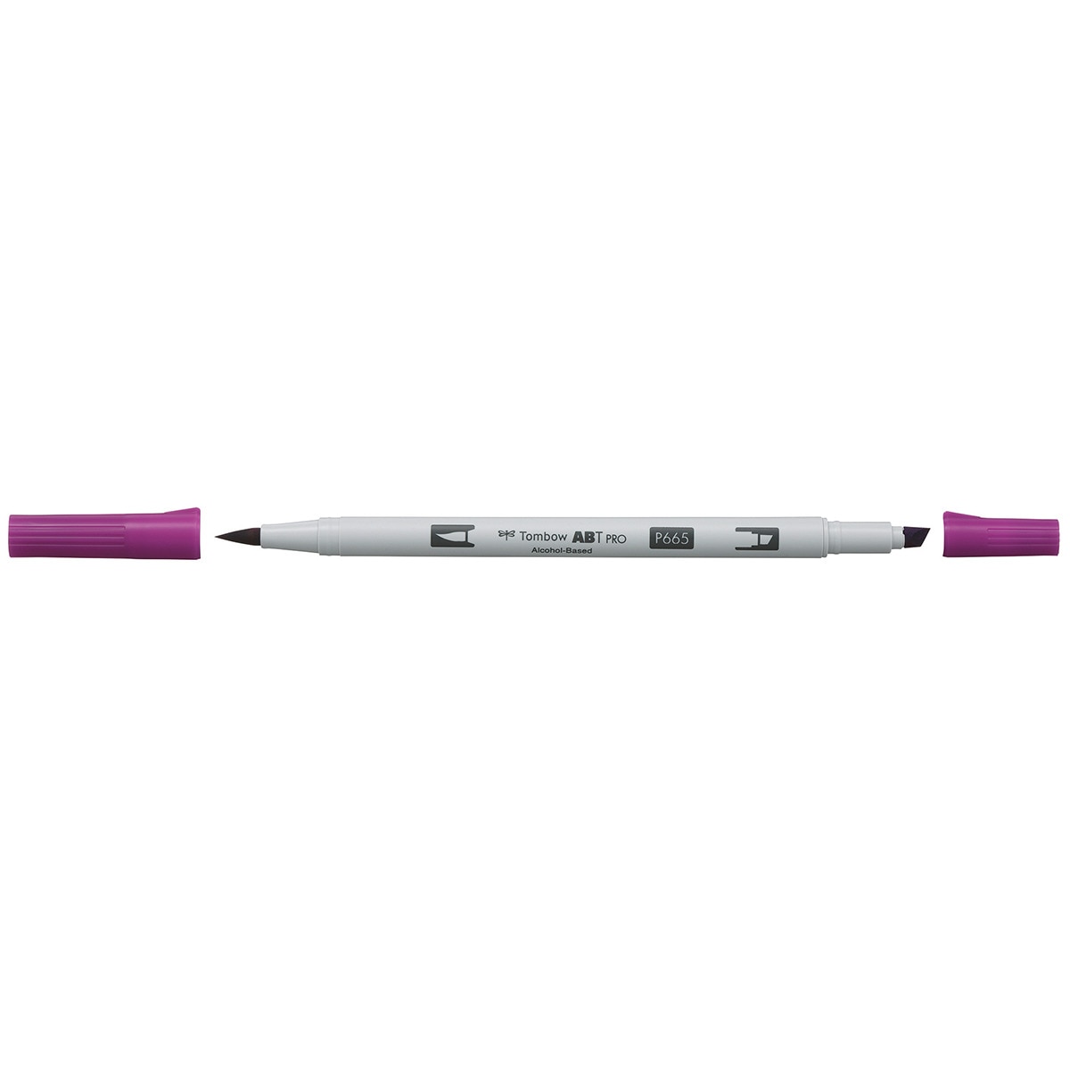 Marcador Dual Brush ABT PRO Base de álcool de ponta dupla Purple 665 Roxo-2