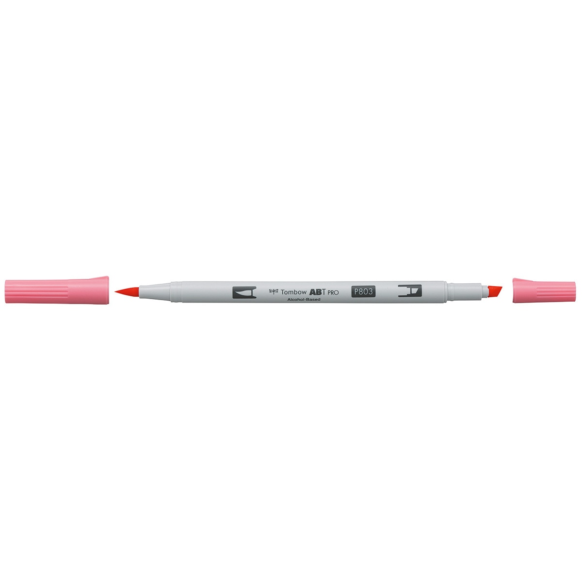 Marcador Dual Brush ABT PRO Base de álcool de ponta dupla Pink Punch 803 Rosa-2