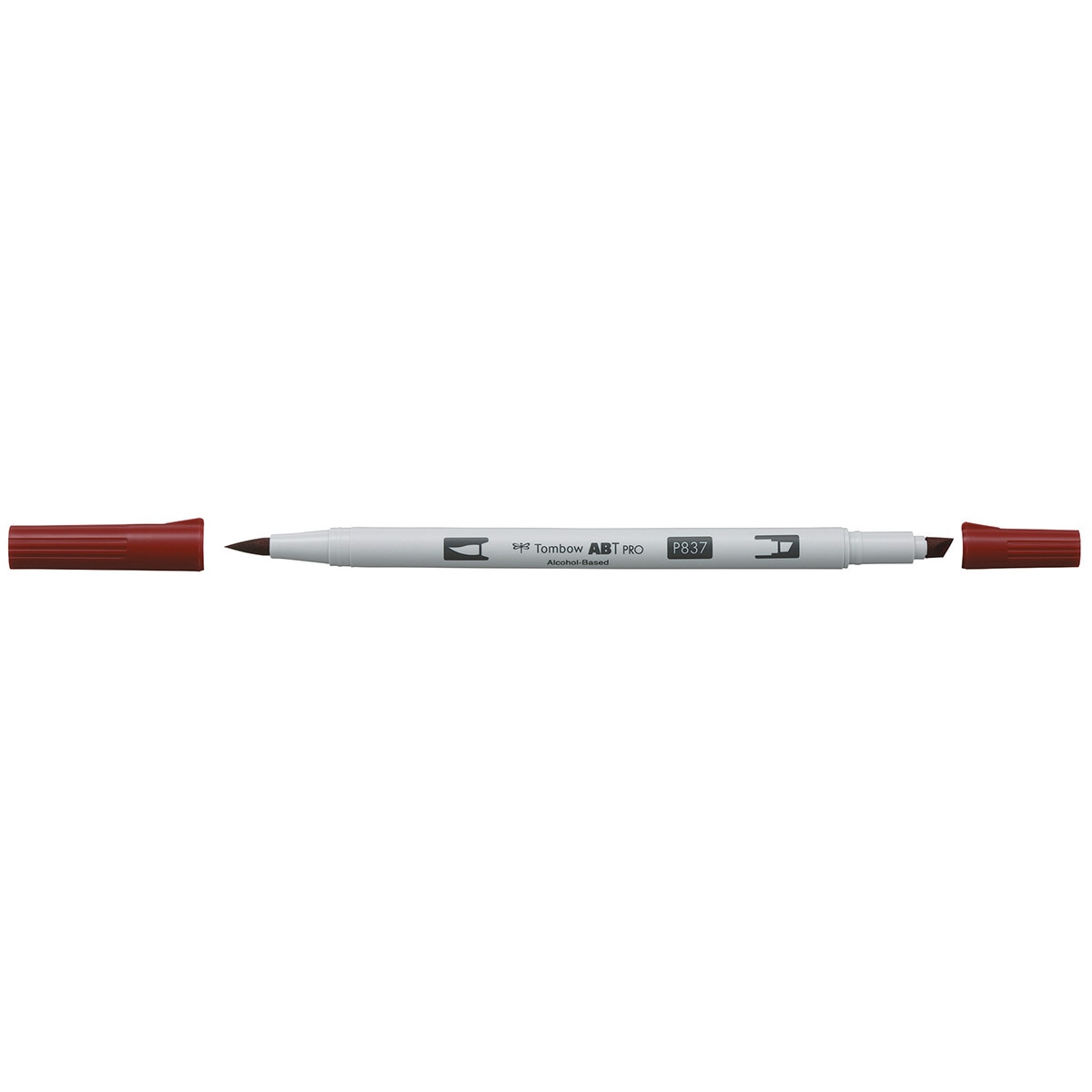 Marcador Dual Brush ABT PRO Base de álcool de ponta dupla Wine Red 837 Vinho-2