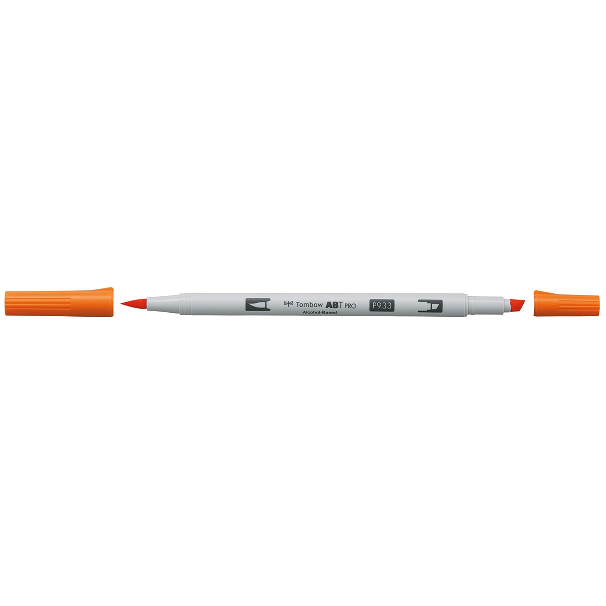 Marcador Dual Brush ABT PRO Base de álcool de ponta dupla Orange 933 Laranja-2