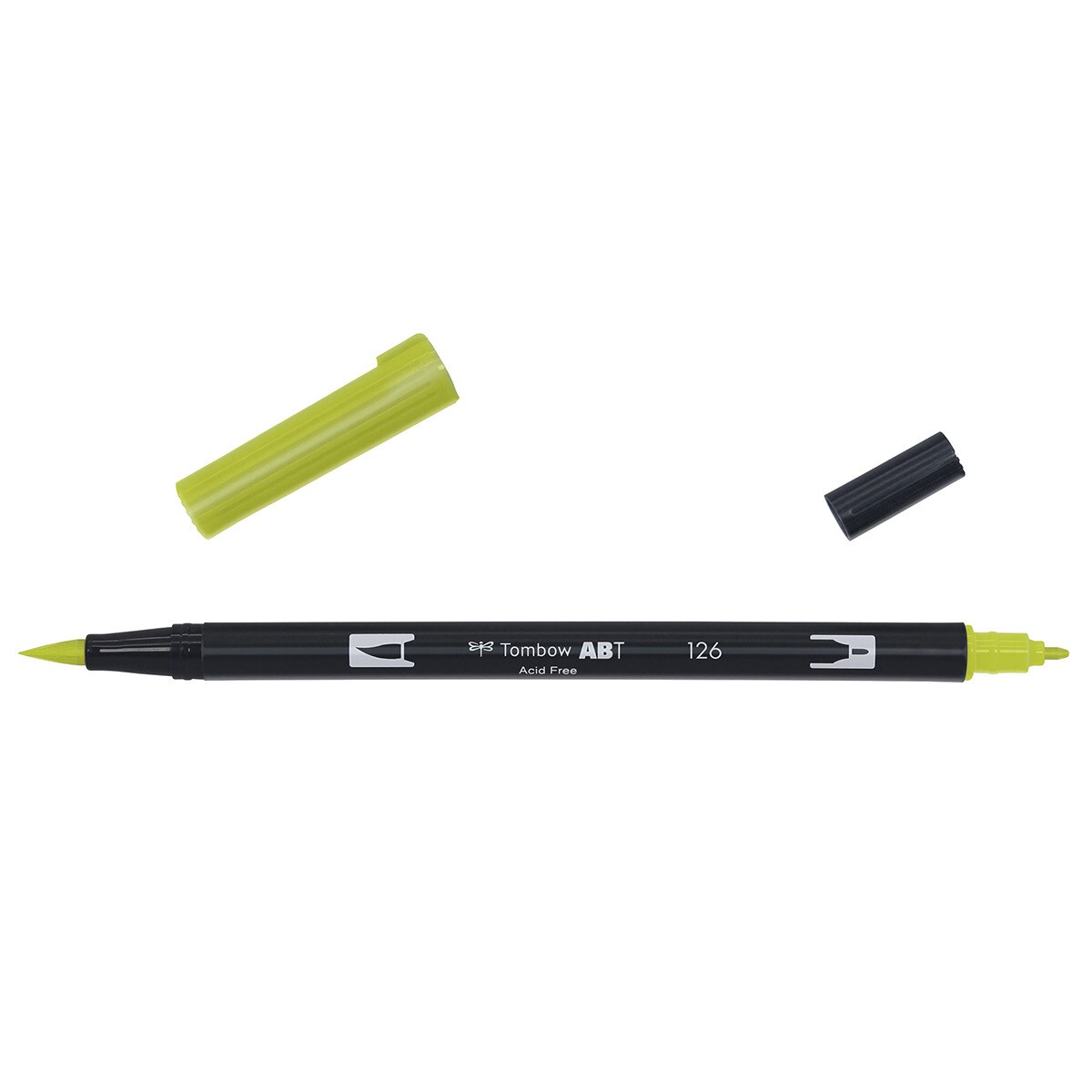 Marcador Dual Brush ABT de ponta dupla aguarelável Light Olive 126 Verde Azeitona-2