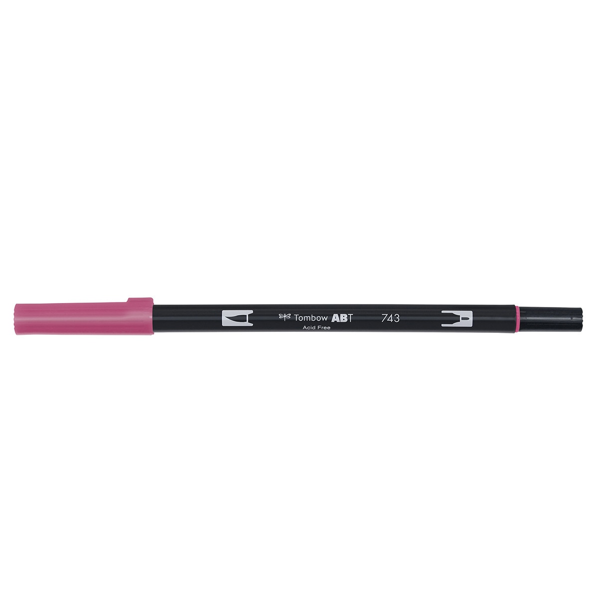 Marcador Dual Brush ABT de ponta dupla aguarelável Hot Pink 743 Rosa-1
