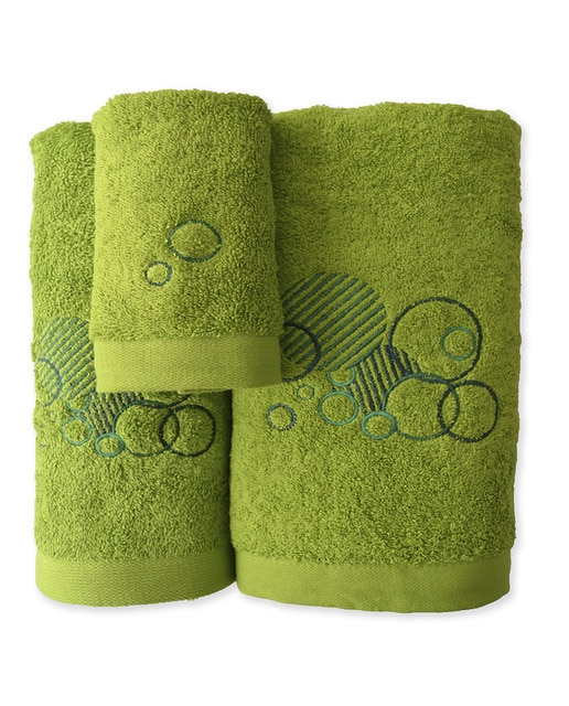 Imagen 0 de Juego toallas bordado 650 gramos verde