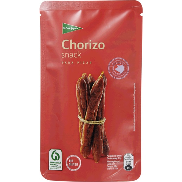 Snack de Chouriço sem Glúten embalagem 50 g
