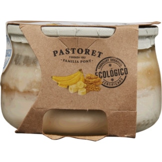 Iogurte com Banana e Bolacha Biológico embalagem 135 g - Pastoret