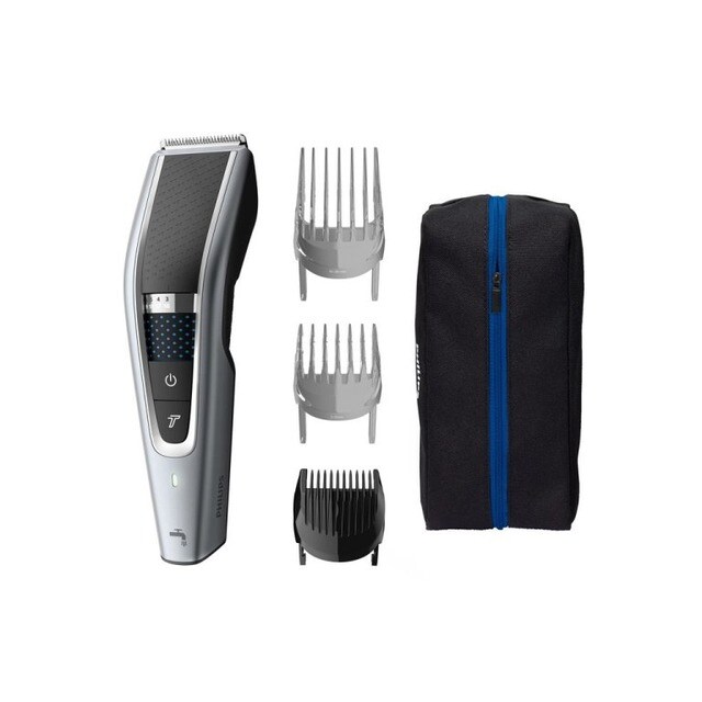 Imagem 0 de Aparador de Cabelo Philips Hairclipper Série 5000 HC5630/15 Lavável e com Tecnologia Trim-n-Flow Pro - Preto e Prateado
