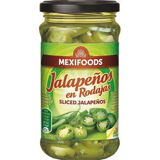 chiles jalapeños en rodajas envase 220 g - Mexifoods