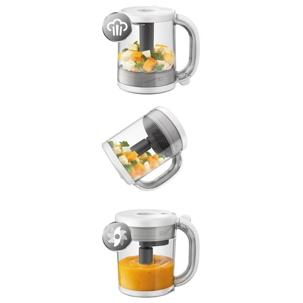 Robot de Cozinha Easy Papa 4 em 1 PHILIPS AVENT SCF883/01 - Branco 4