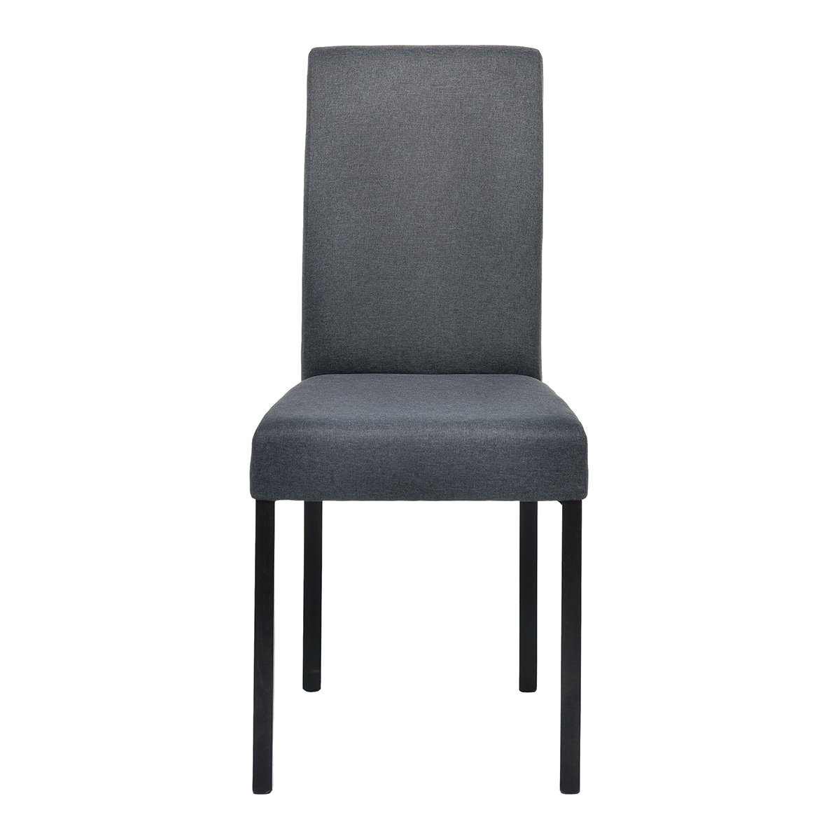 Cadeira de mesa estofada Lana Cinzento/Wengué-2