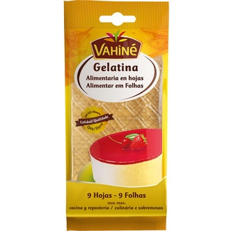 gelatina alimentaria 9 hojas blister 17 g - Vahine