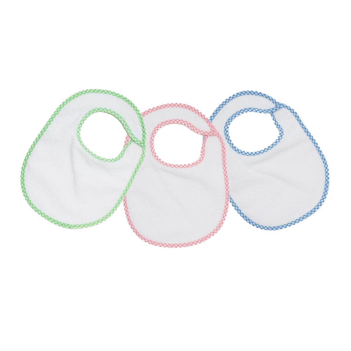 Pack de 3 Baberos Ti Tín de rizo de algodón (0 - 6 M.) azul Azul-1