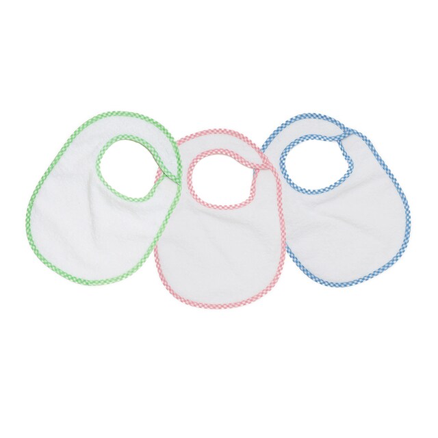 Imagen 0 de Pack de 3 Baberos Ti Tín de rizo de algodón (0 - 6 M.) azul