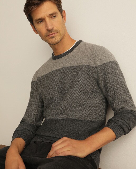 Jersey de hombre gris con el cuello redondo · Dustin · El Corte Inglés