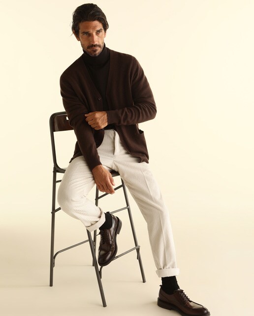 Chaqueta de lana 100% cashmere de hombre Emidio Tucci marrón con botones · Emidio  Tucci · El Corte Inglés