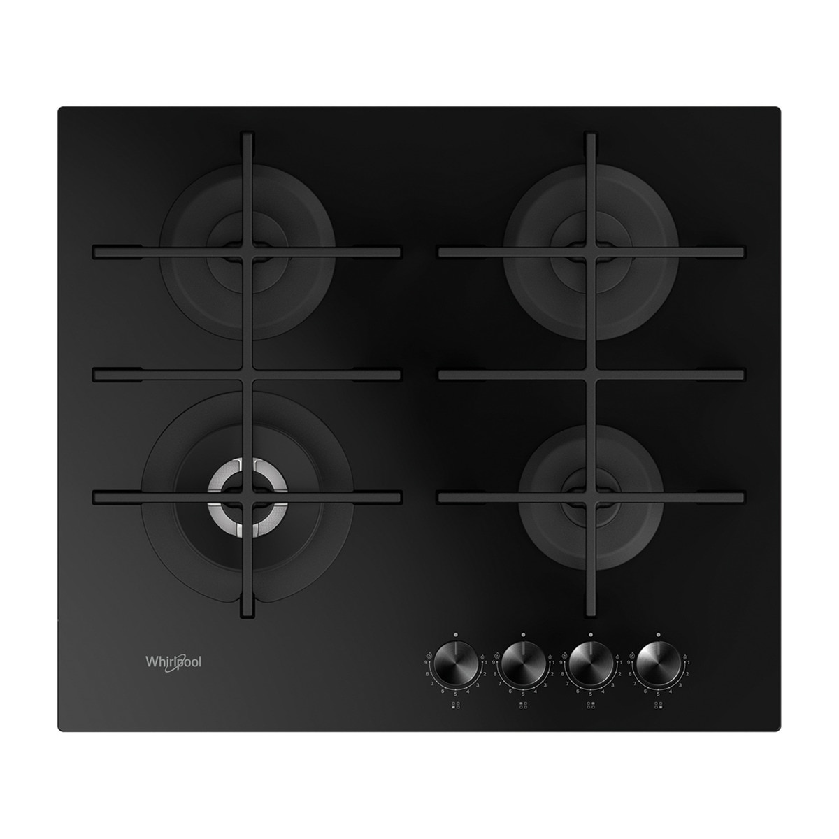 Placa gas Whirlpool 4 quemadores - GOWL 628/NB Negro-1