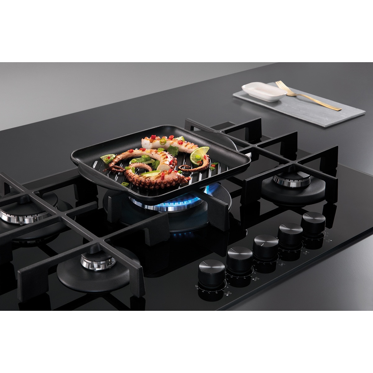 Placa gas Whirlpool 5 quemadores - GOWL 728/NB Negro-5