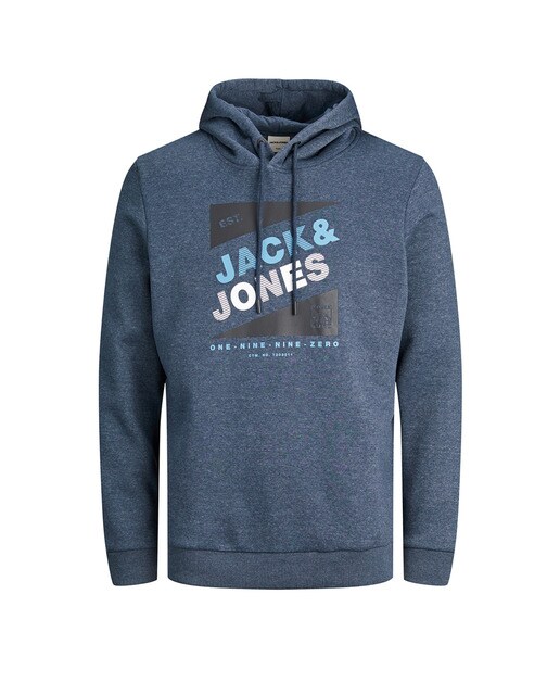 Sudadera de hombre azul marino con capuc