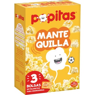 palomitas con mantequilla para microondas Sin Gluten pack 3x100 g envase 300 g - Popitas