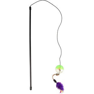 juguete para gatos caña con pelota y plumas 1 unidad - Karlie