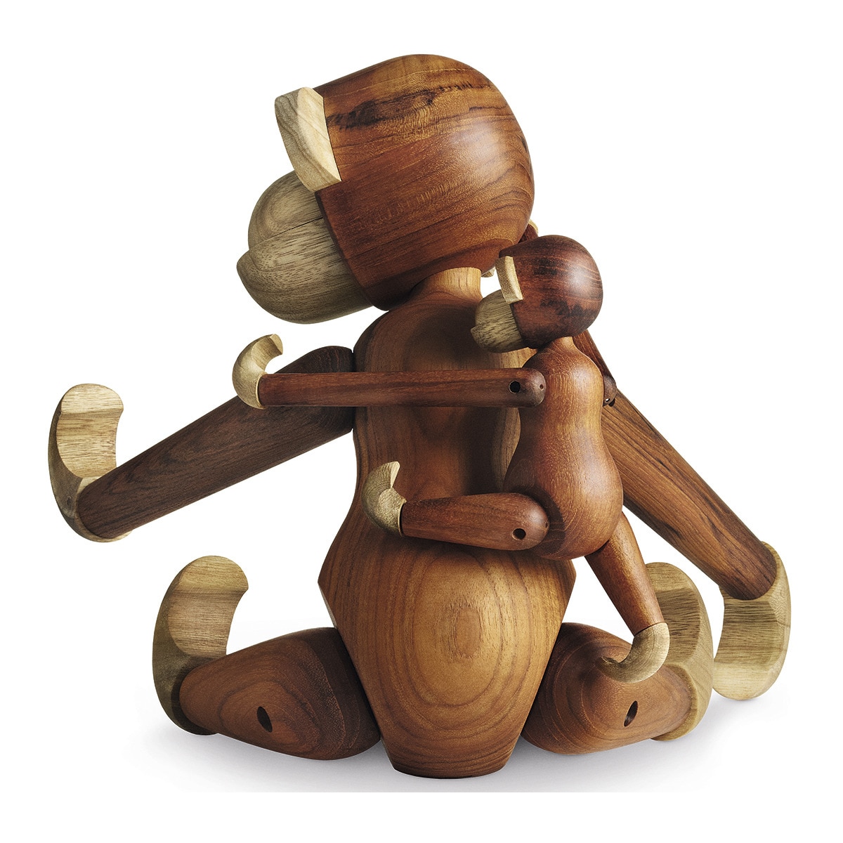 Figura Macaco de madeira Teca-12