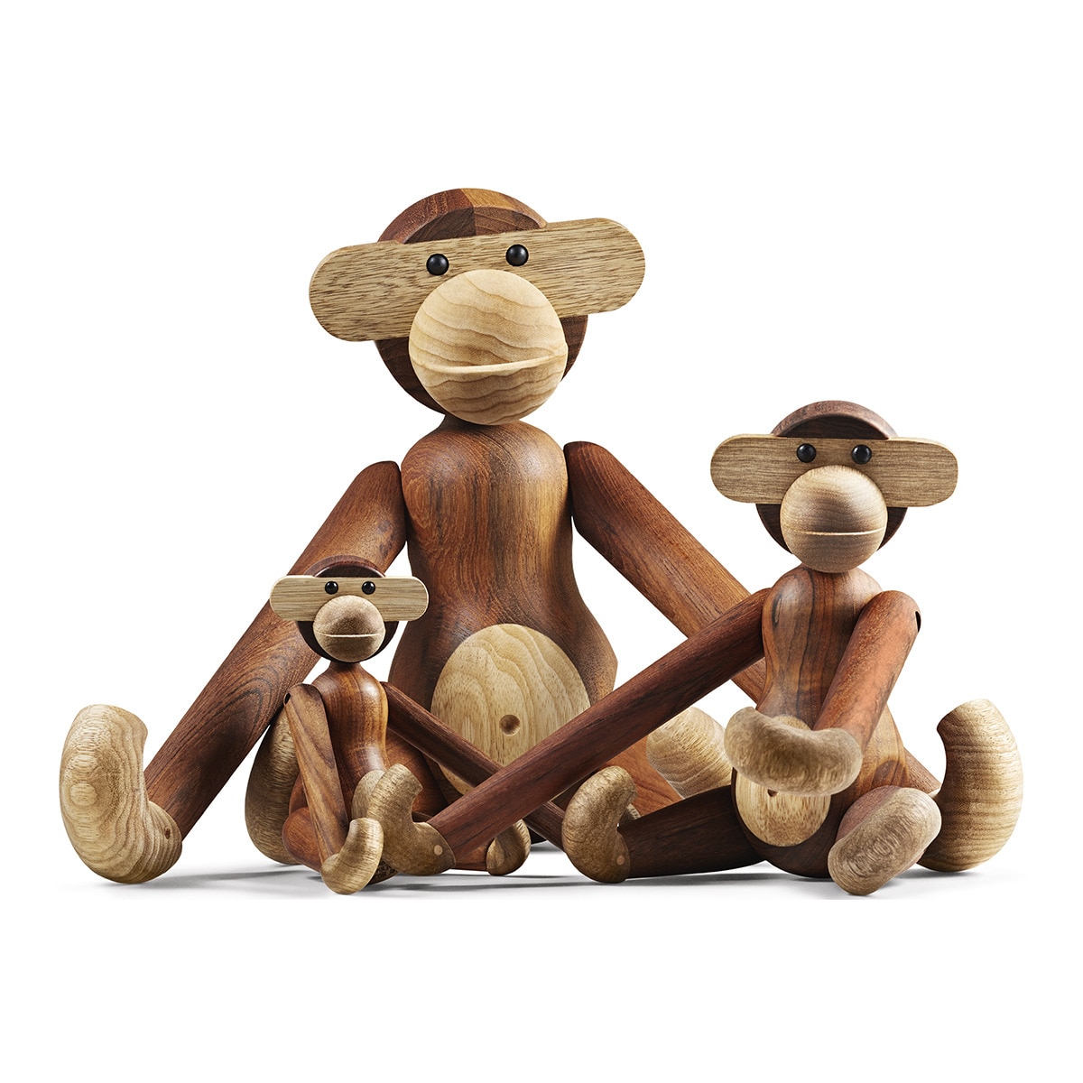 Figura Macaco de madeira Teca-15