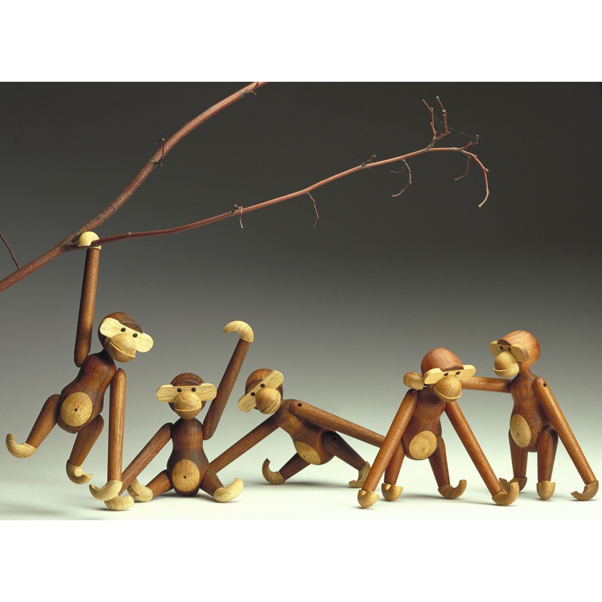 Figura Macaco de madeira Teca-19