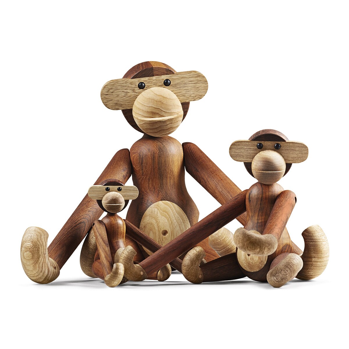 Figura Macaco de madeira Teca-5