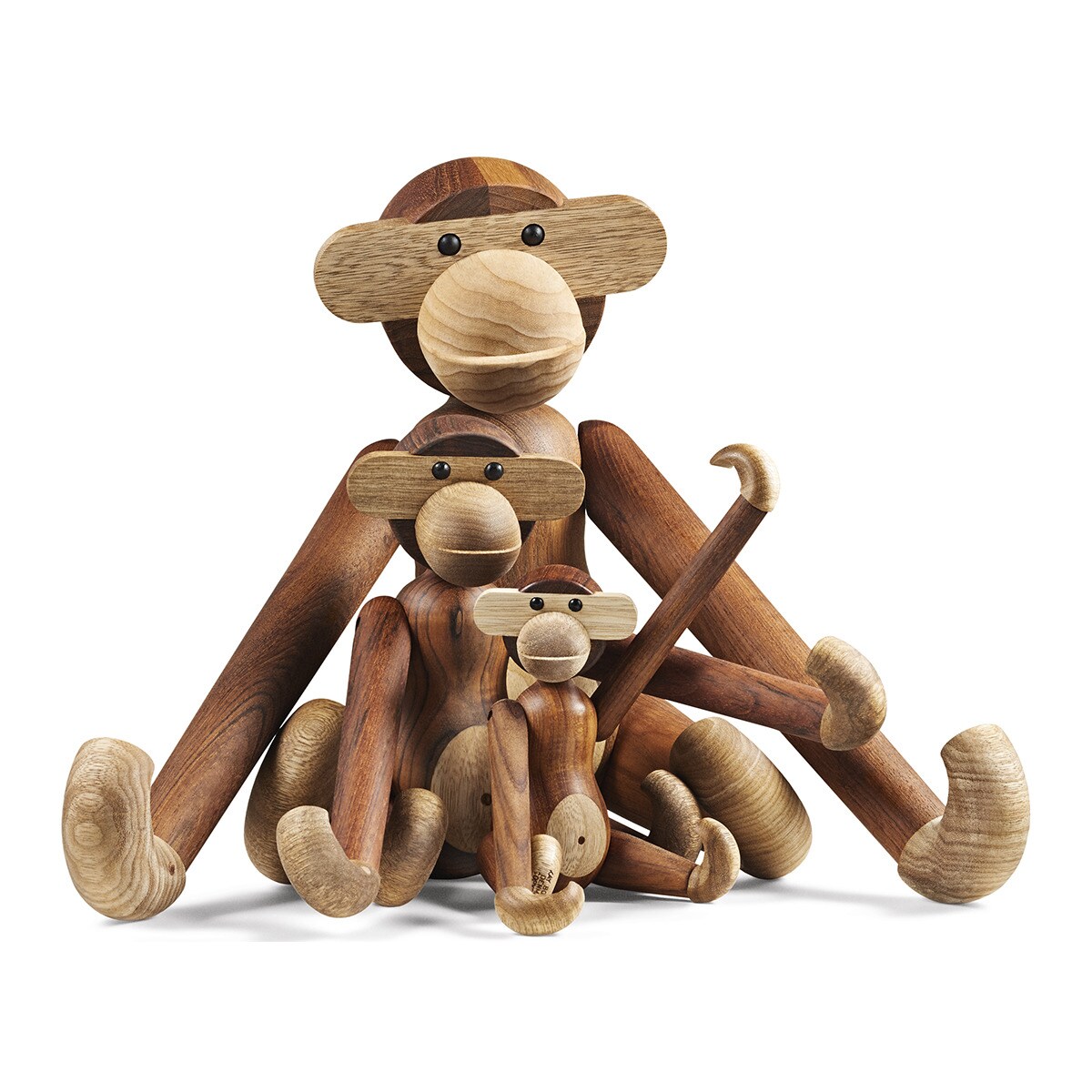 Figura Macaco de madeira Teca-7