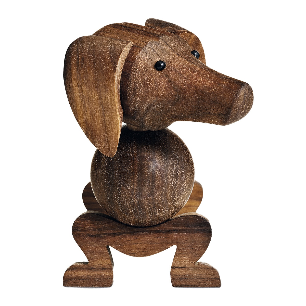 Figura cão de madeira Castanho-escuro-2