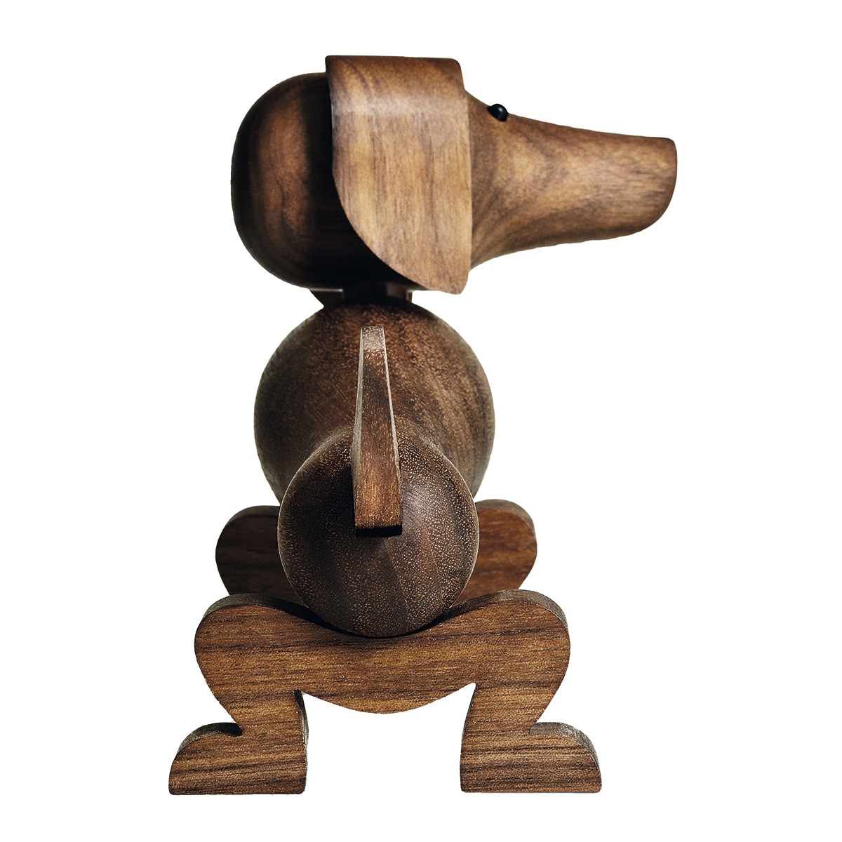 Figura cão de madeira Castanho-escuro-3